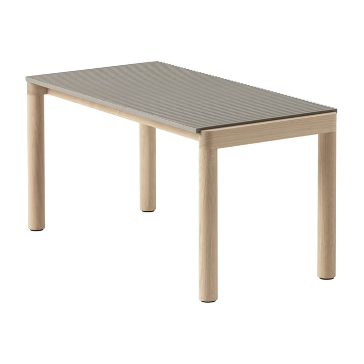 Couple 1 Wavy coffee table 40x84x40 cm - Taupe-oak - Muuto