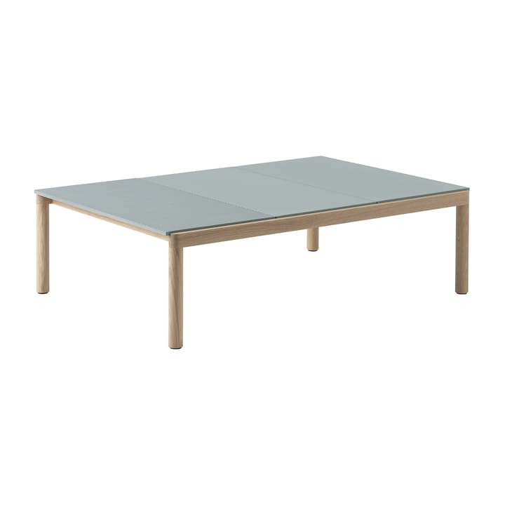 Couple 2 Plain-1 Wavy coffee table 120x84x35 cm - Pale blue-oak - Muuto
