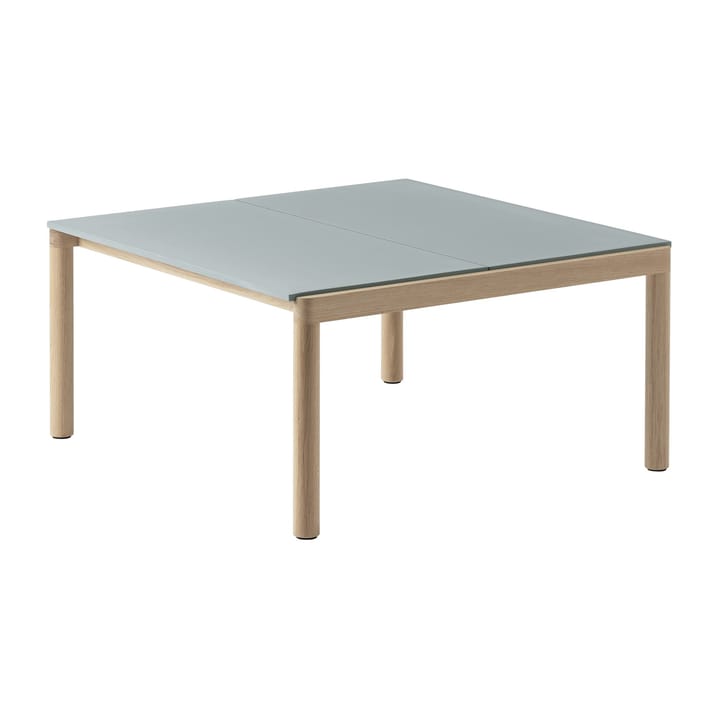 Couple 2 Plain coffee table 80x84x40 cm - Pale blue-oak - Muuto