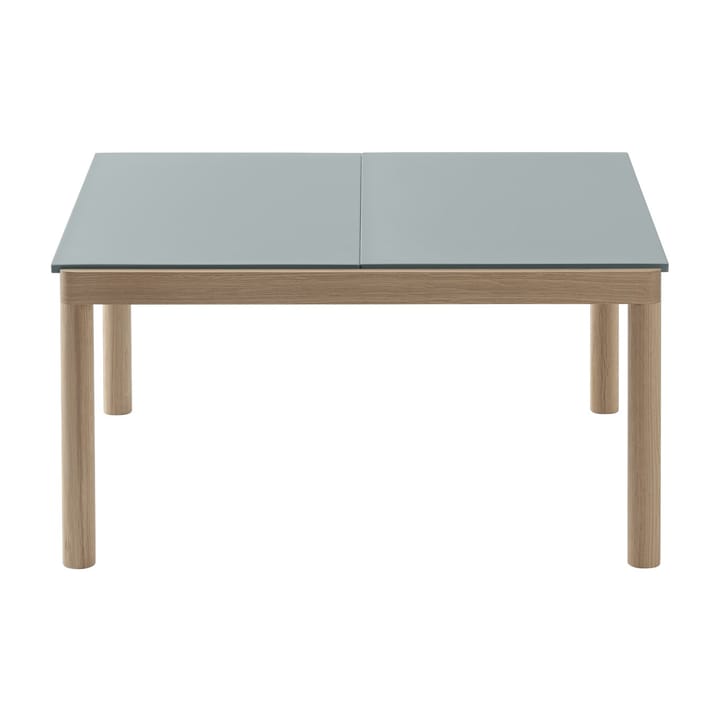 Couple 2 Plain coffee table 80x84x40 cm - Pale blue-oak - Muuto