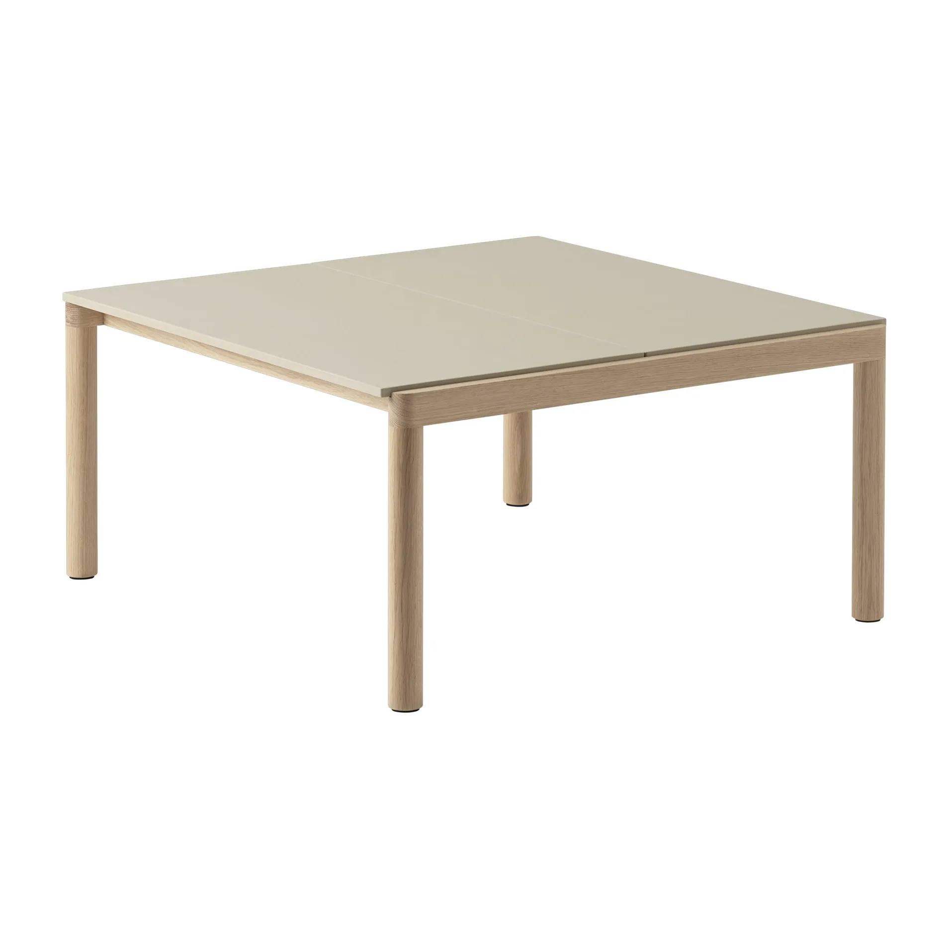 Couple 2 Plain coffee table 80x84x40 cm, Sand-oak Muuto