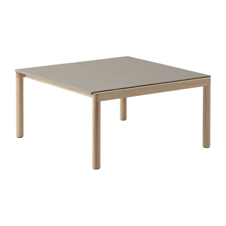 Couple 2 Plain coffee table 80x84x40 cm - Taupe-oak - Muuto