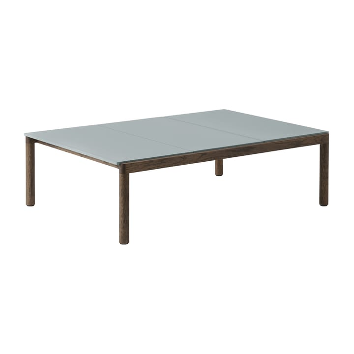 Couple 3 Plain coffee table 120x84x35 cm - Pale blue-dark oiled oak - Muuto