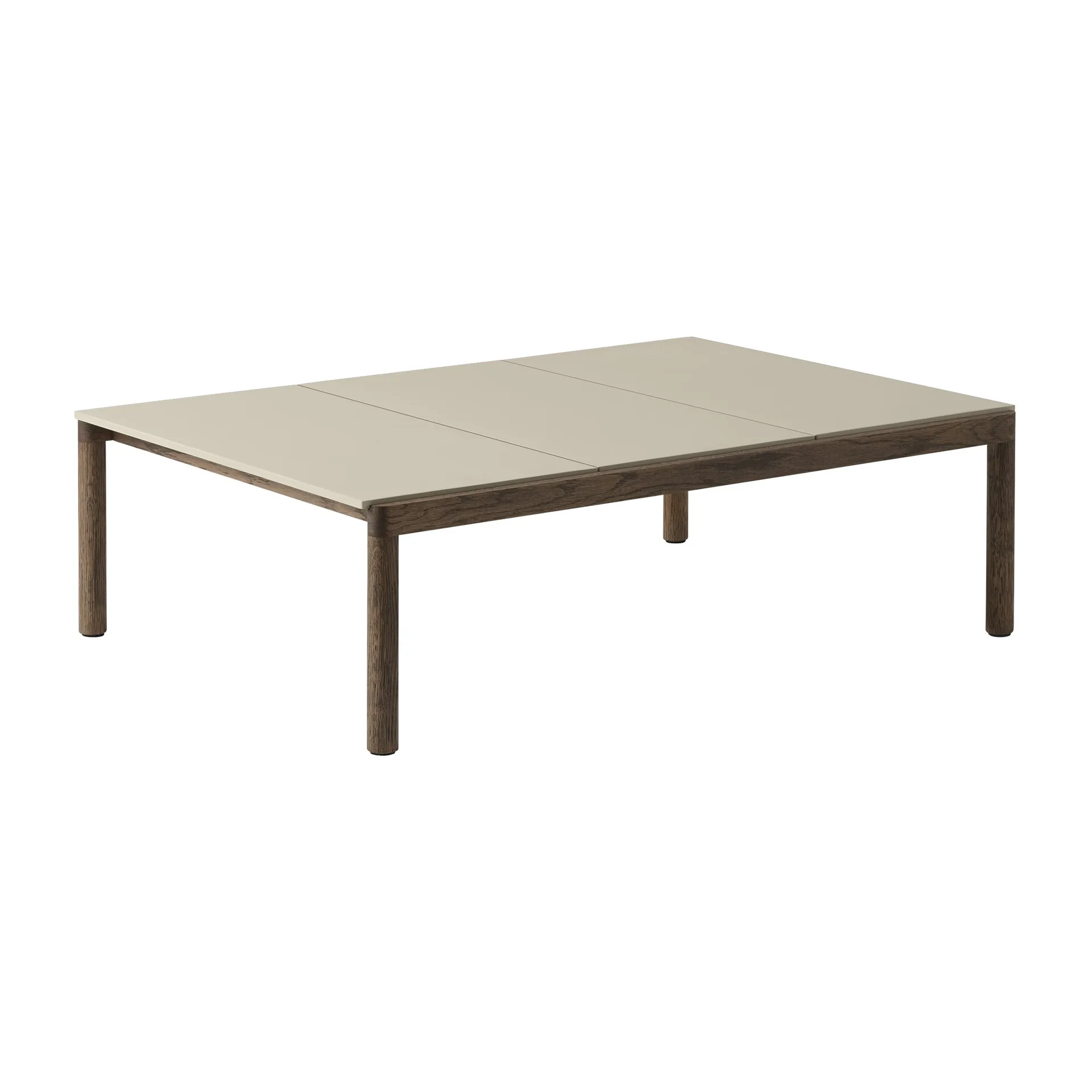 Couple 3 Plain coffee table 120x84x35 cm, Sand-dark oiled oak Muuto