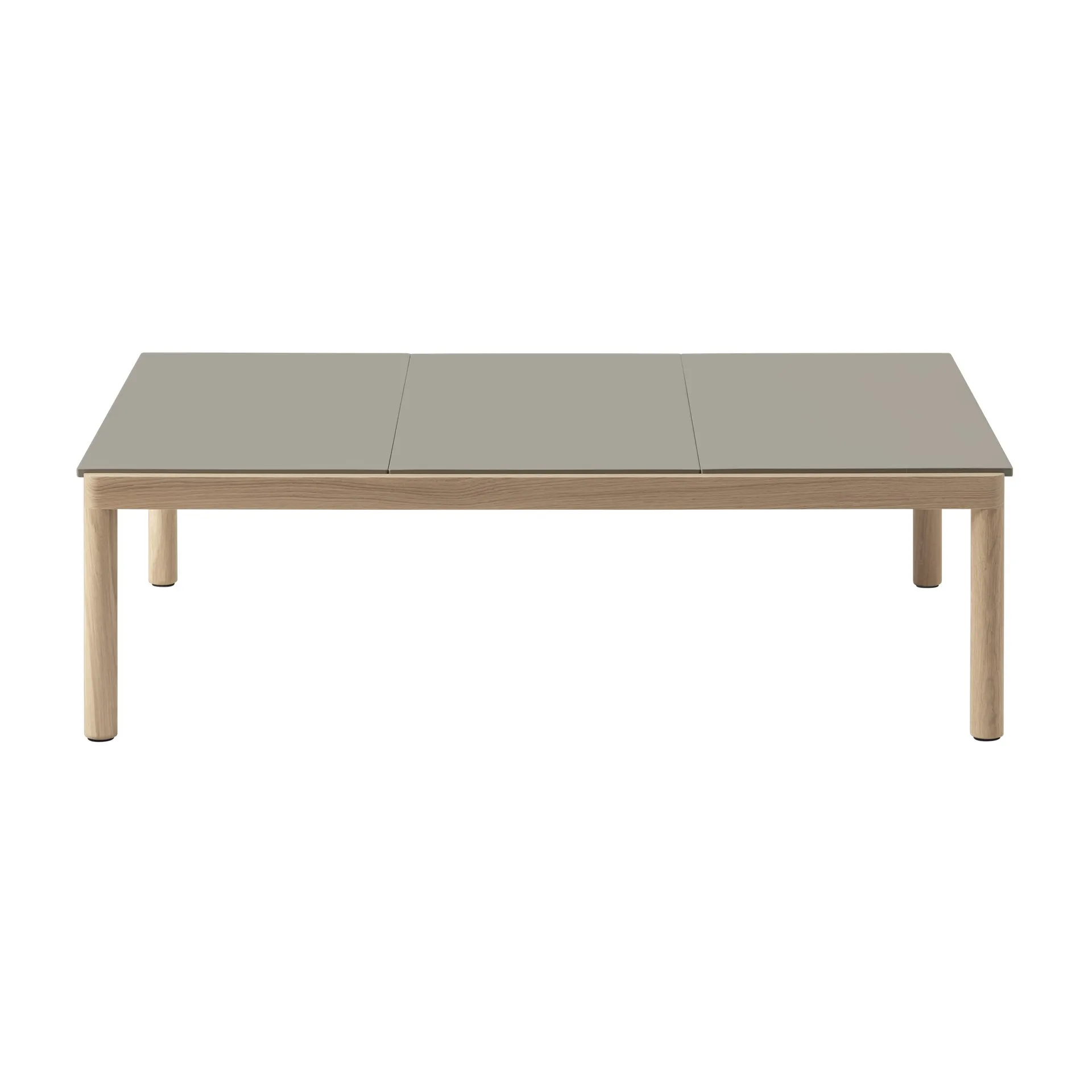 Couple 3 Plain coffee table 120x84x35 cm, Taupe-oak Muuto
