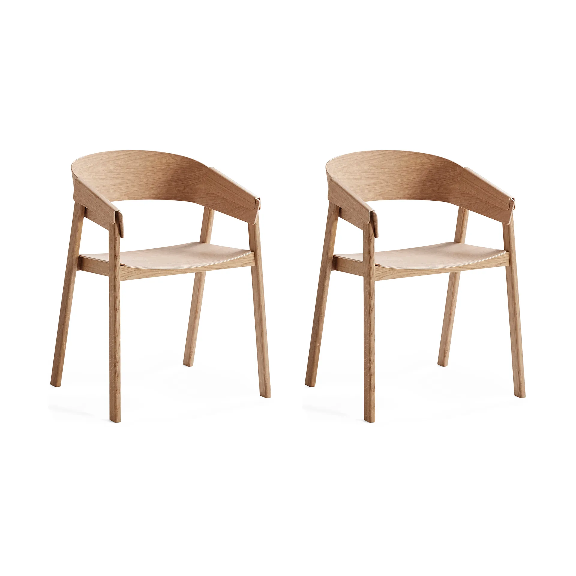 Cover armchair, Oak, 2-pack Muuto