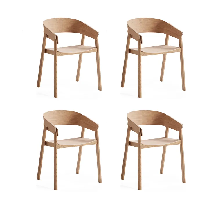 Cover armchair, Oak, 4-pack - Muuto