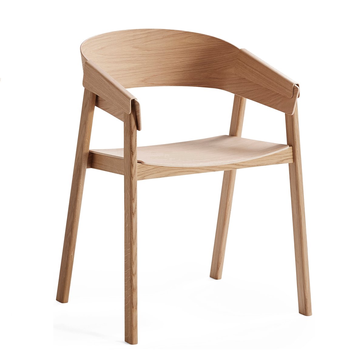 Muuto Cover Armchair Oak | Scandinavian Design | Chairs | Brown