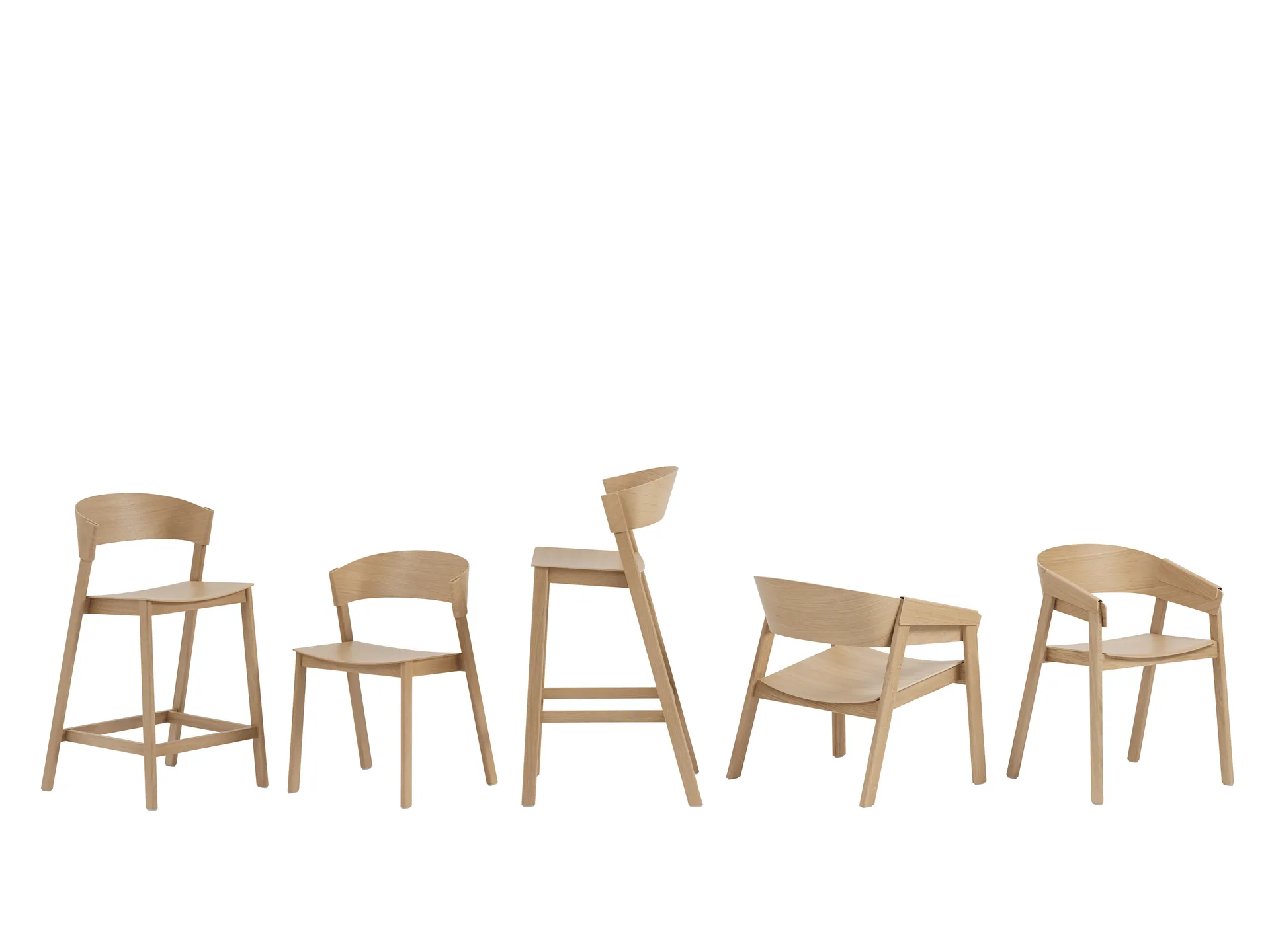 Cover bar stool, Oak Muuto