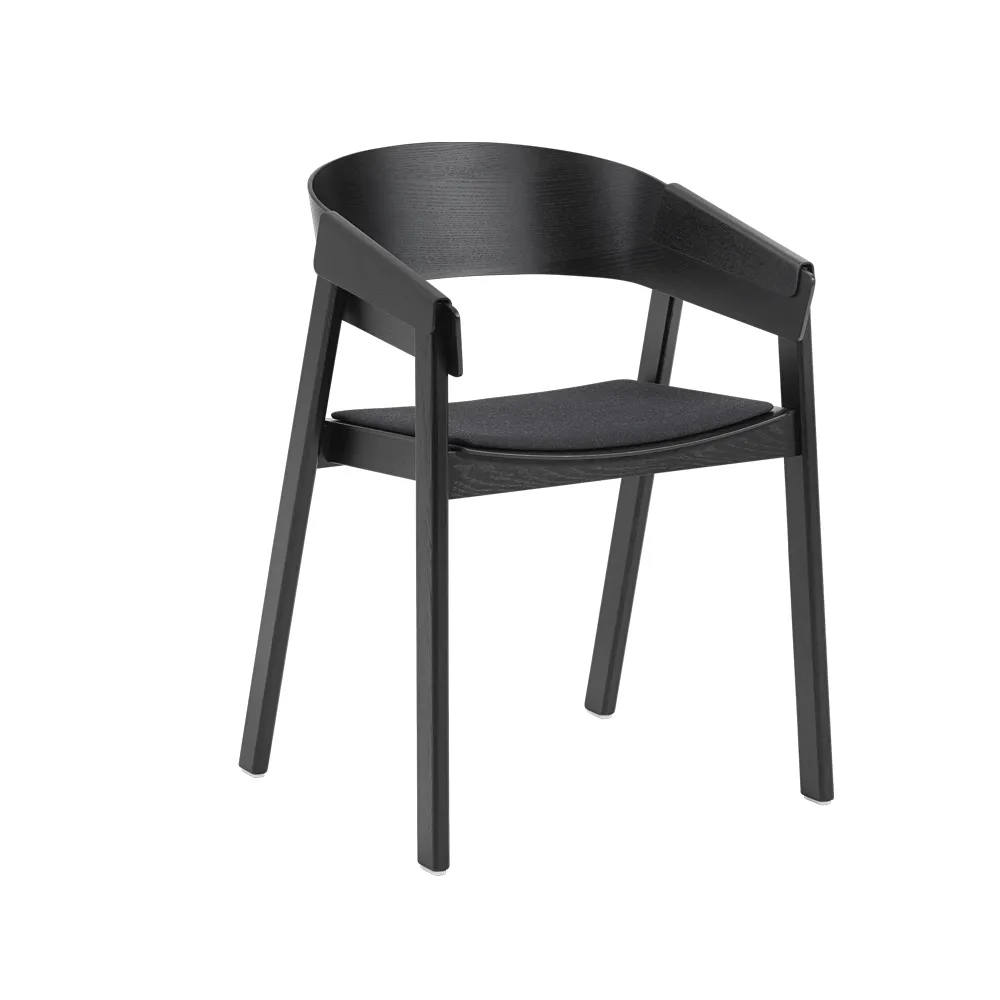 Cover chair upholstered seat, Remix 183-Black Muuto