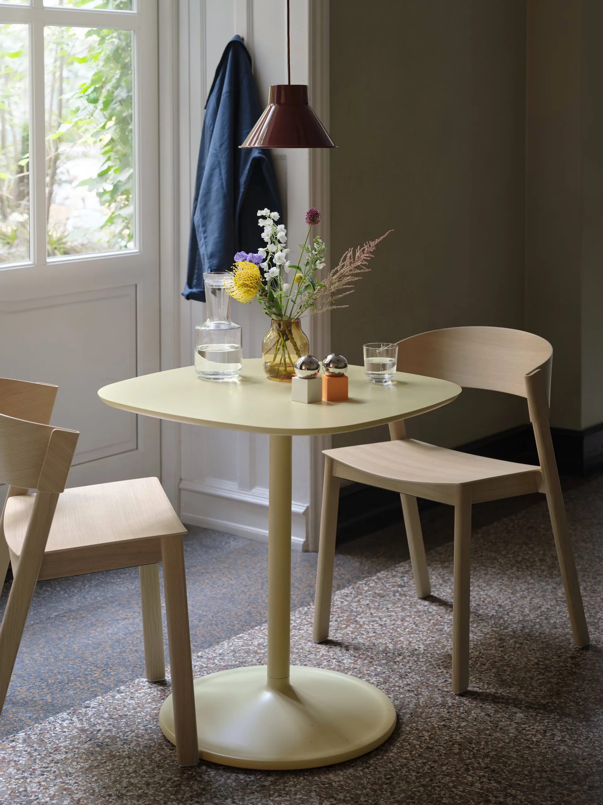 Cover Side Chair leather, Cognac-oak Muuto