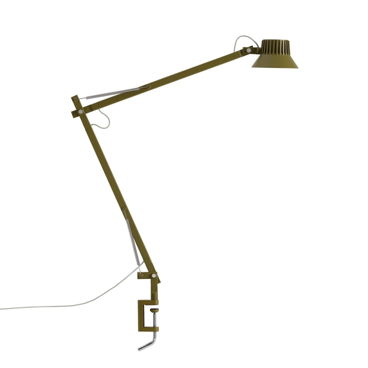 Muuto Dedicate L2 table lamp with clamp Brown Green