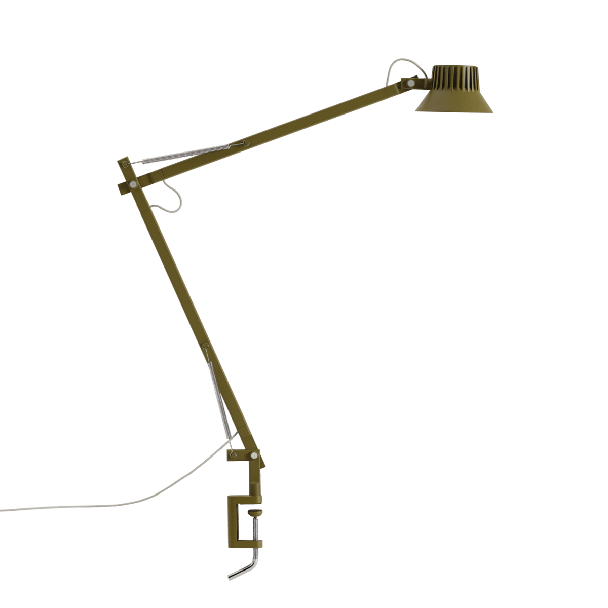 Muuto Dedicate L2 table lamp with clamp Brown Green