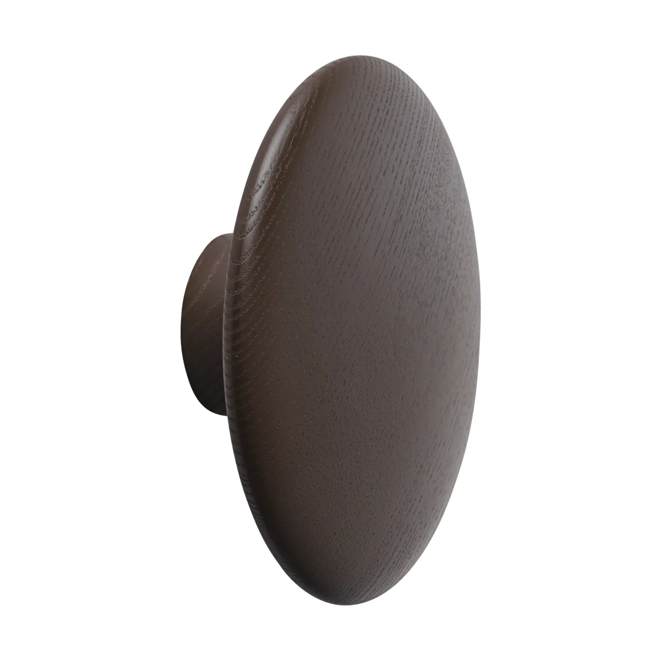 Dots Wood coat hook, Brown red, Ø13 cm Muuto