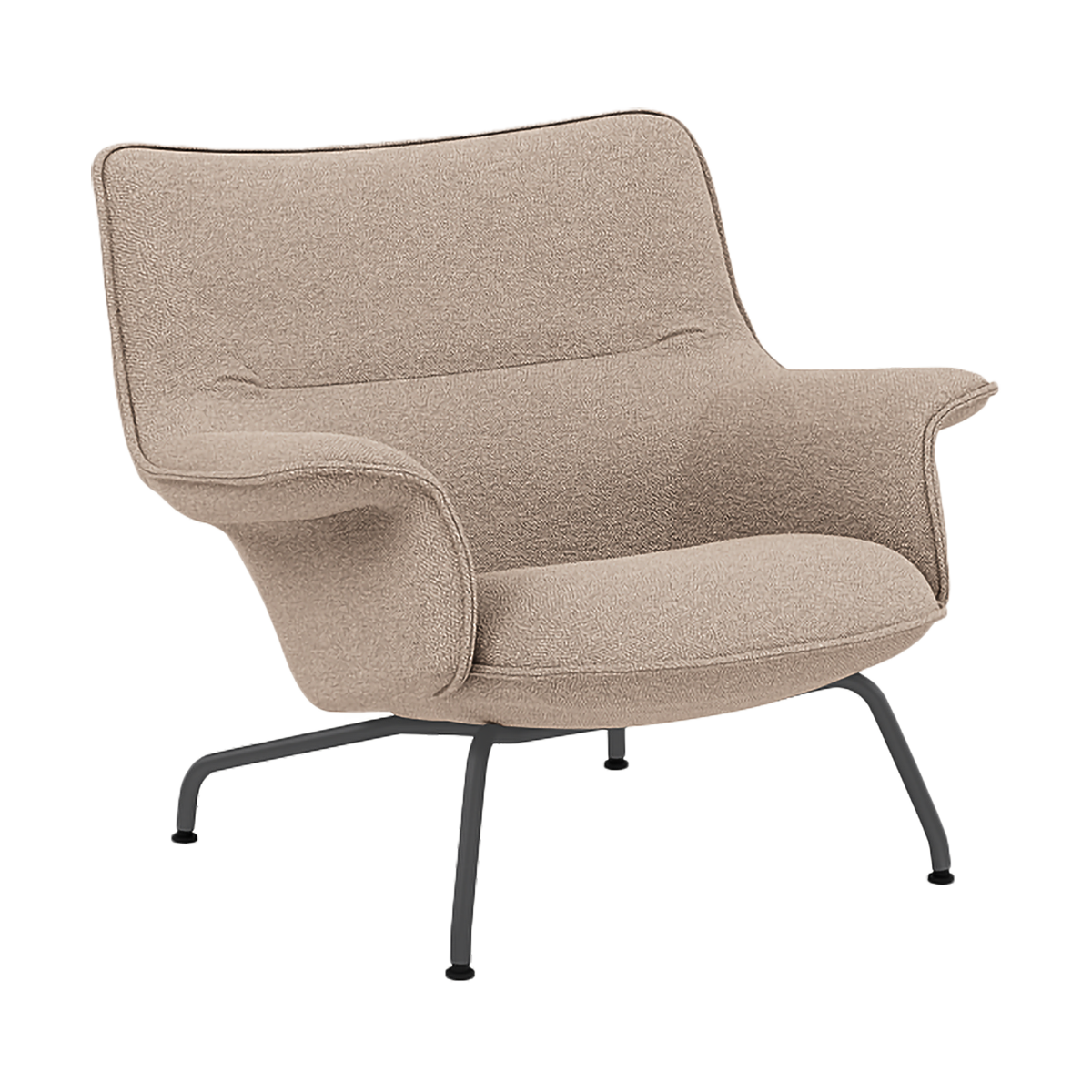 Muuto Doze armchair low Hearth 6 Anthracite/black | Scandinavian Design | Armchairs & footstools | Grey
