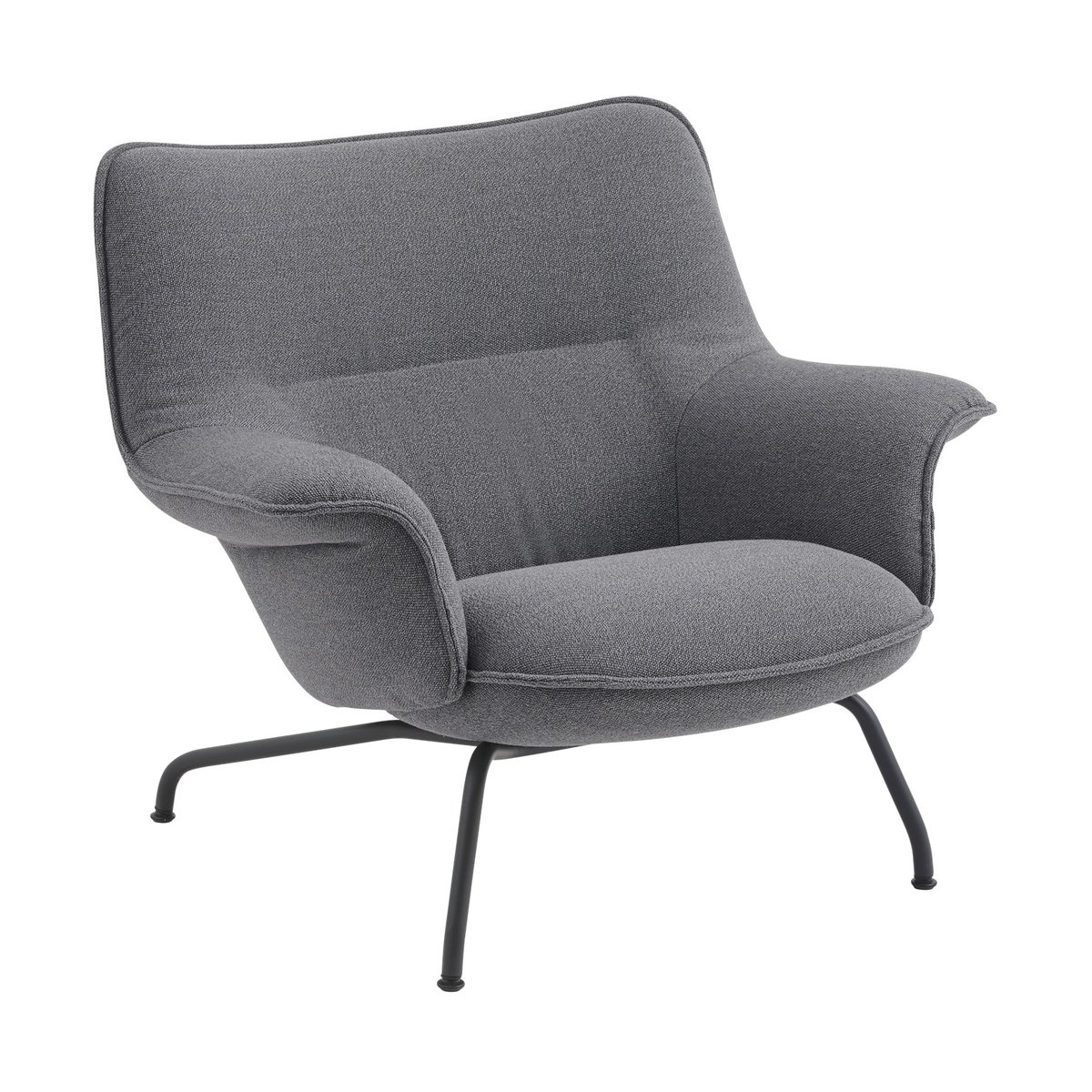 Muuto Doze armchair low Ocean 80-anthracite black | Scandinavian Design | Armchairs & footstools | Black