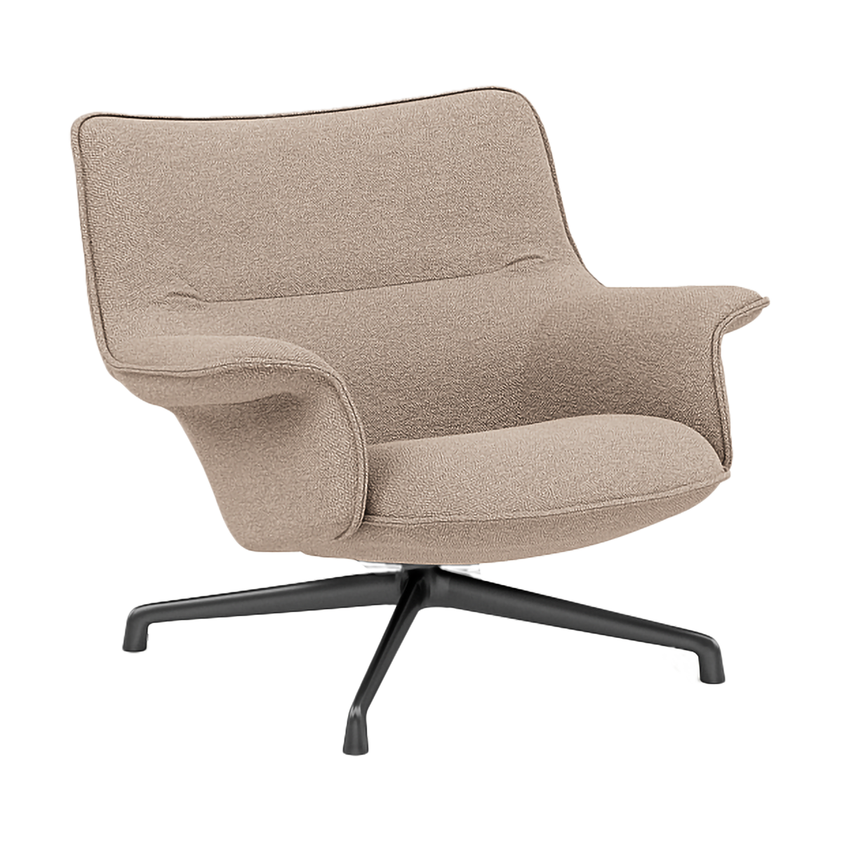 Muuto Doze armchair low swivel base Hearth 6 Anthracite/black