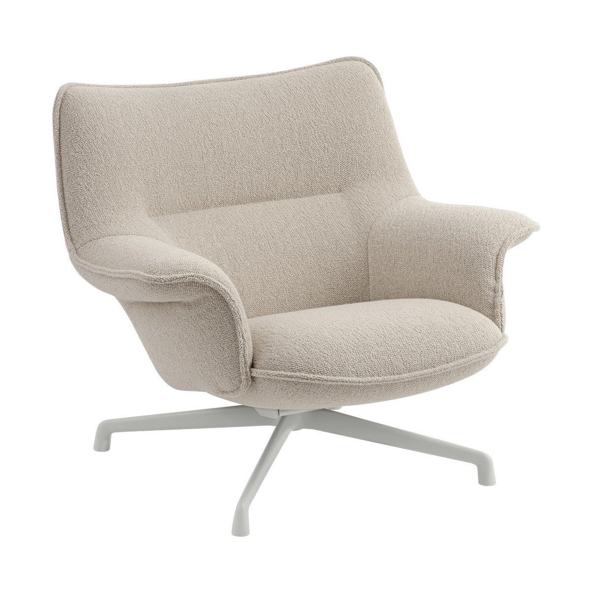 Muuto Doze armchair low swivel base Hearth 7-grey | Scandinavian Design | Armchairs & footstools | Grey