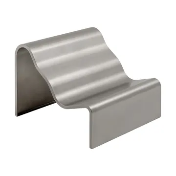 Dream View bench - Brushed steel, 100 cm - Muuto