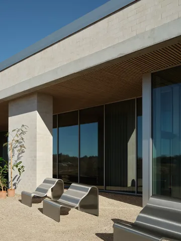 Dream View bench - Brushed steel, 100 cm - Muuto