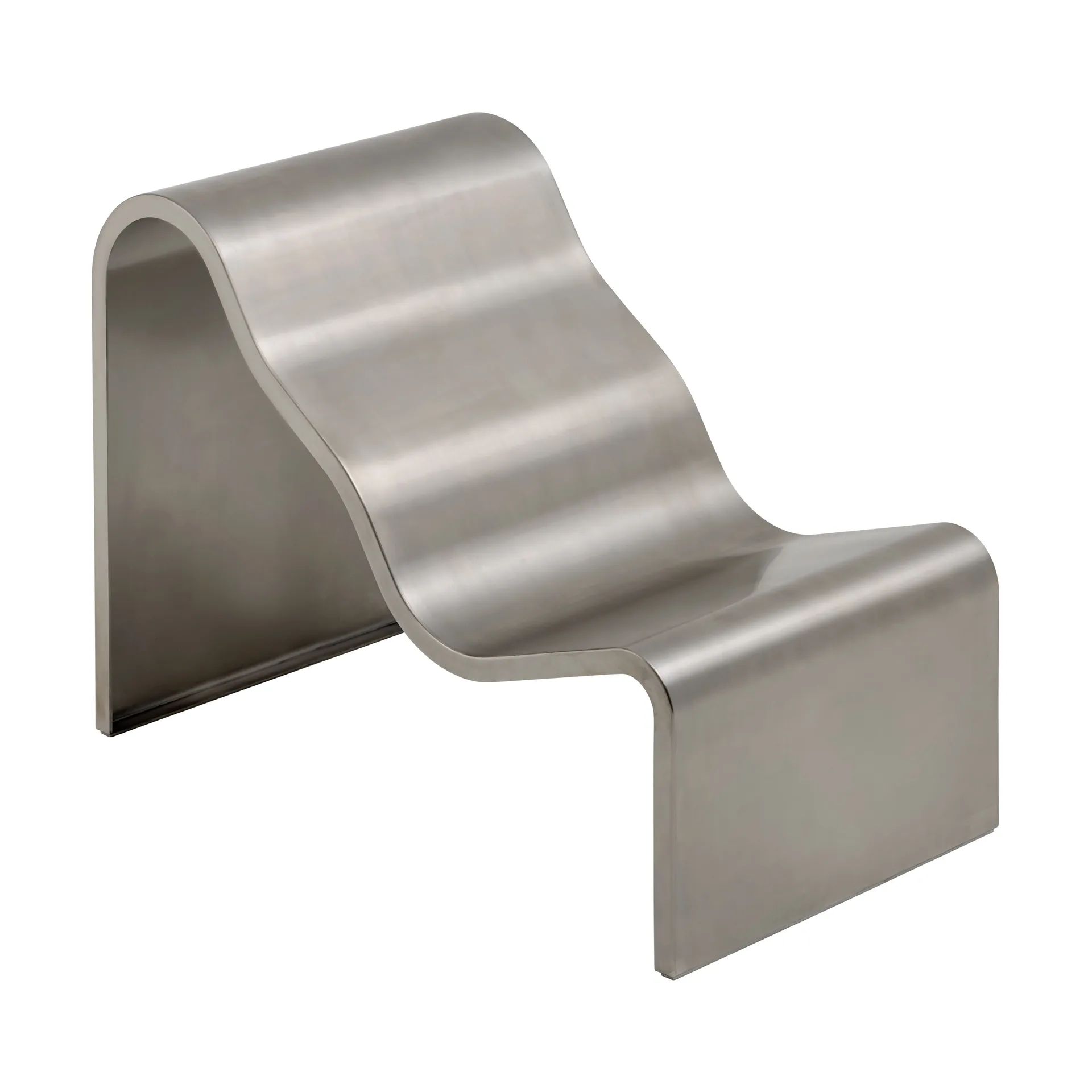 Dream View bench, Brushed steel, 60 cm Muuto