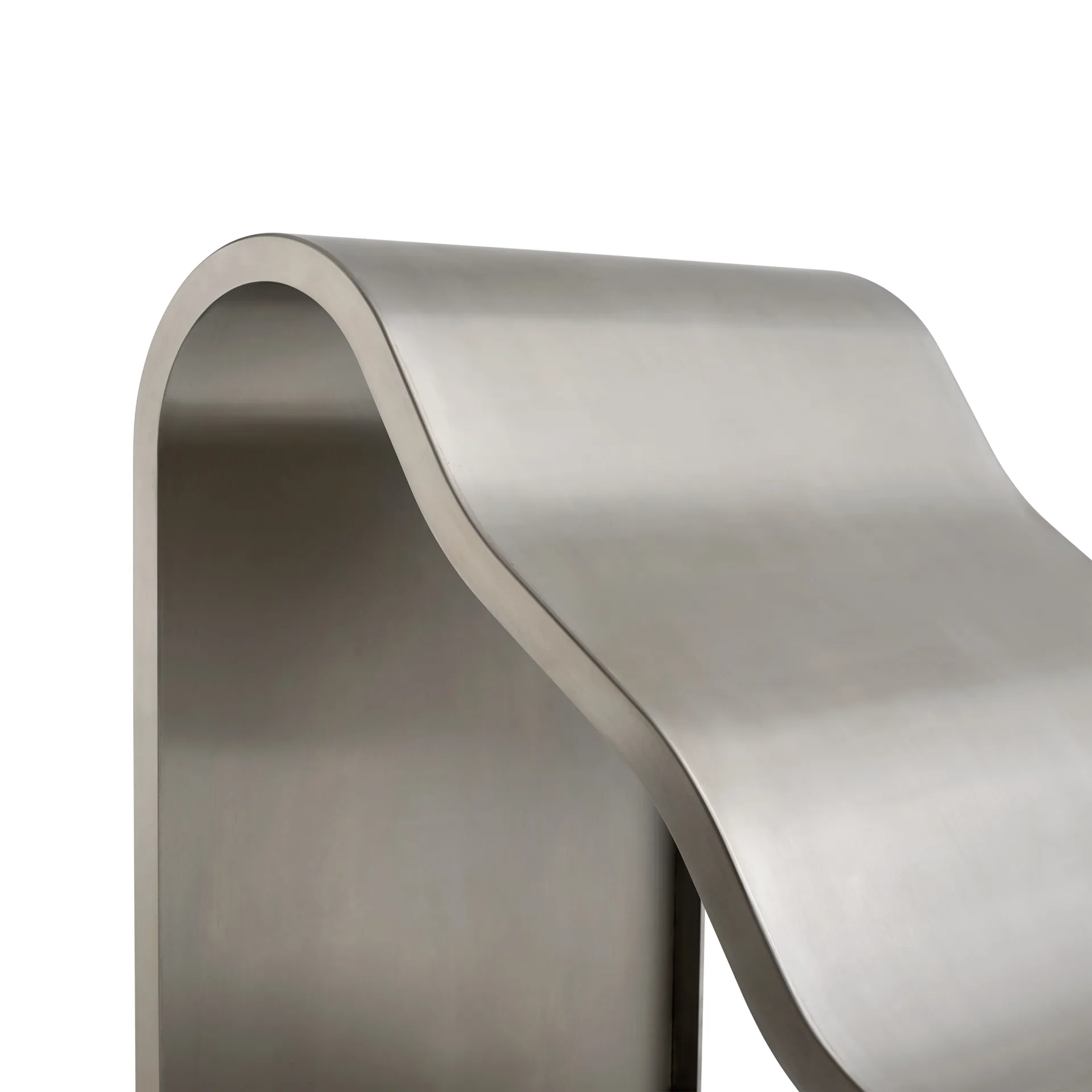 Dream View bench, Brushed steel, 60 cm Muuto