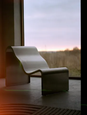 Dream View bench - Brushed steel, 60 cm - Muuto