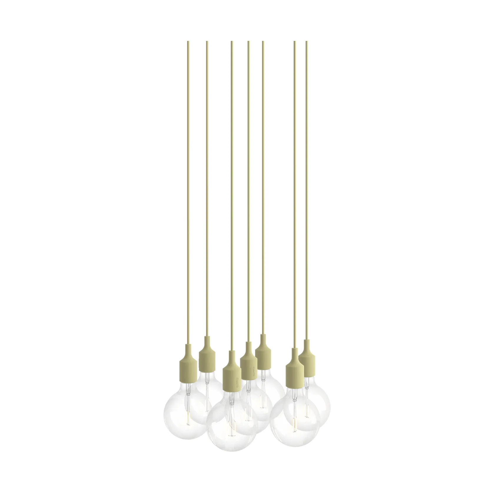 E27 Pendant Cluster 7 pendant, Beige green Muuto