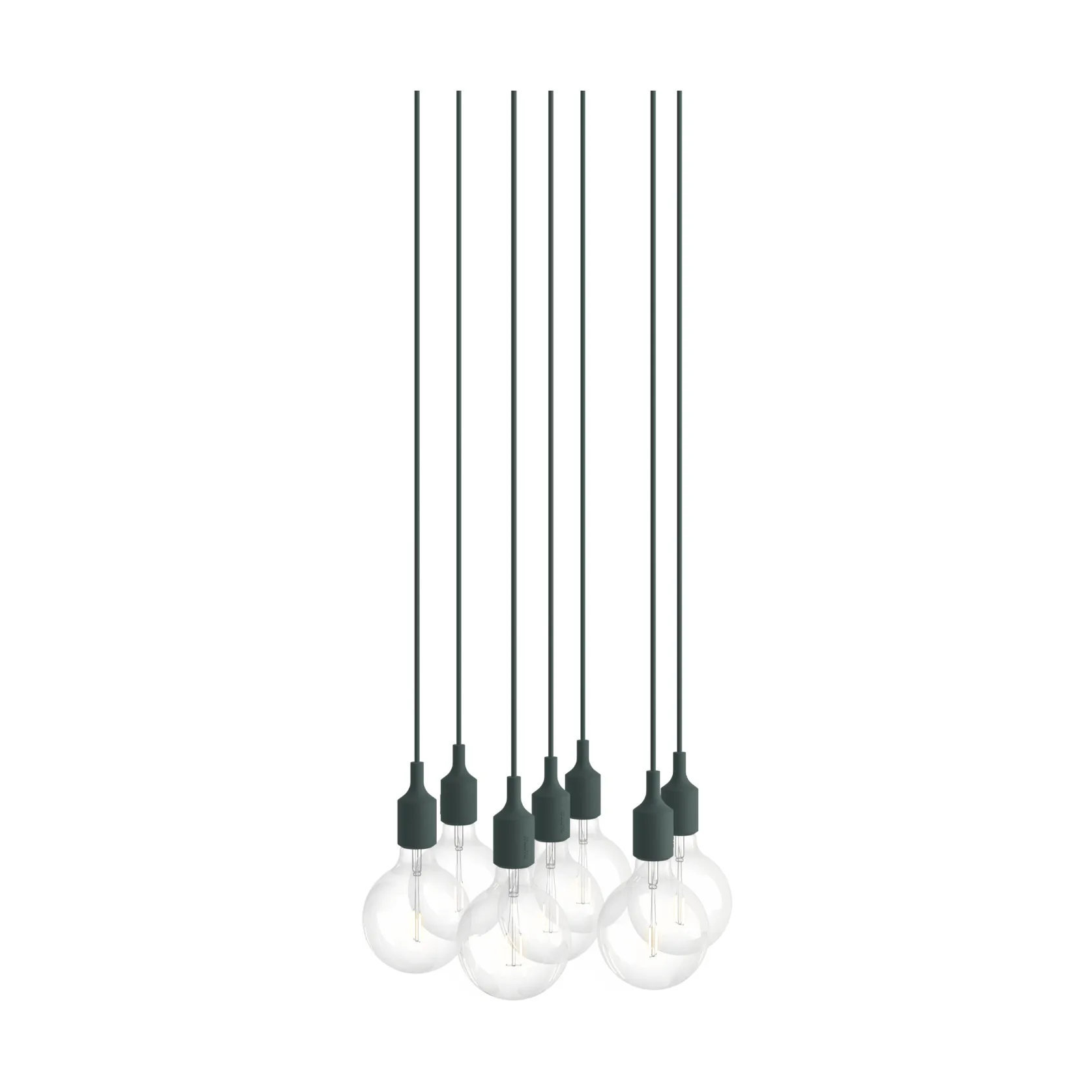 E27 Pendant Cluster 7 pendant, Dark green Muuto