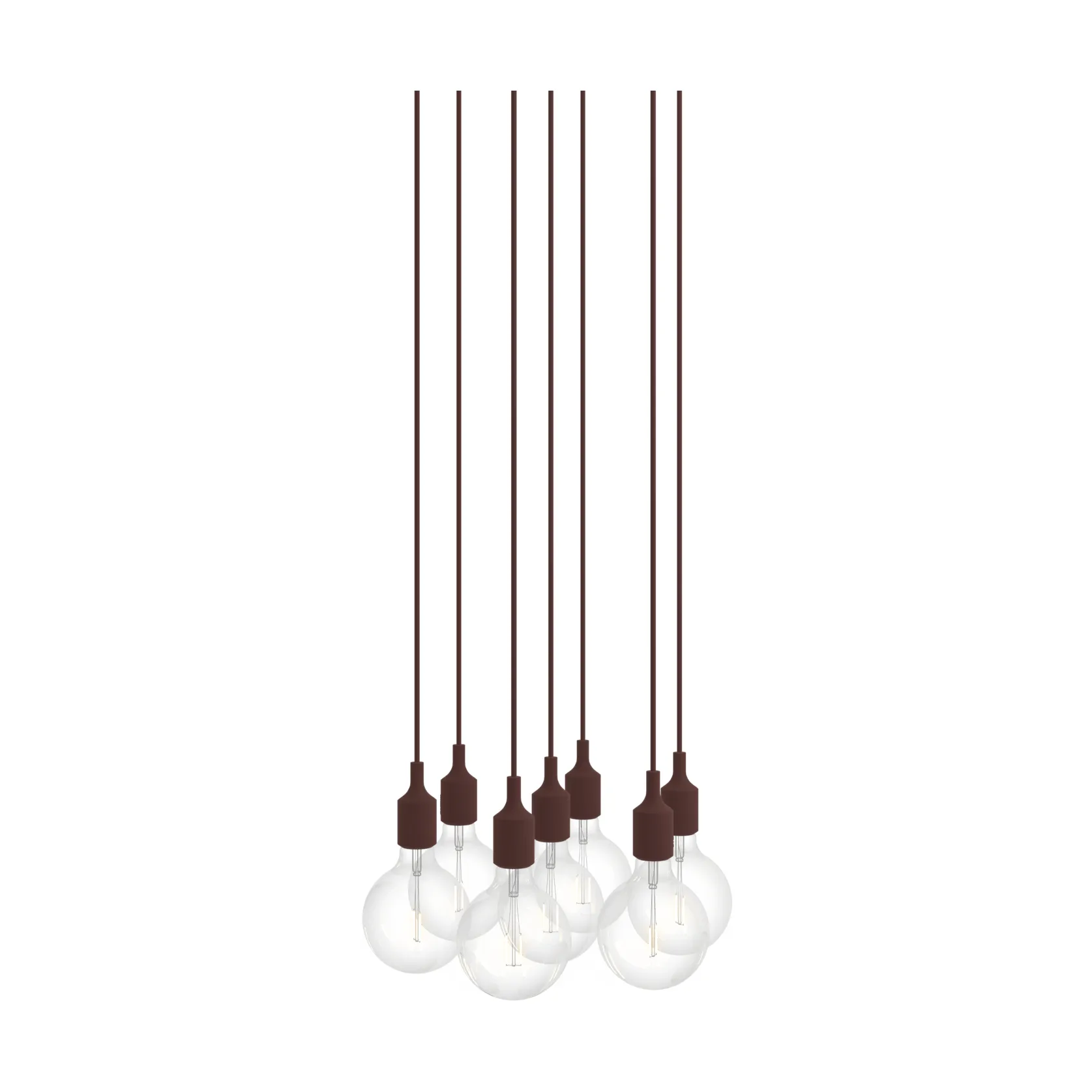 E27 Pendant Cluster 7 pendant, Deep red Muuto