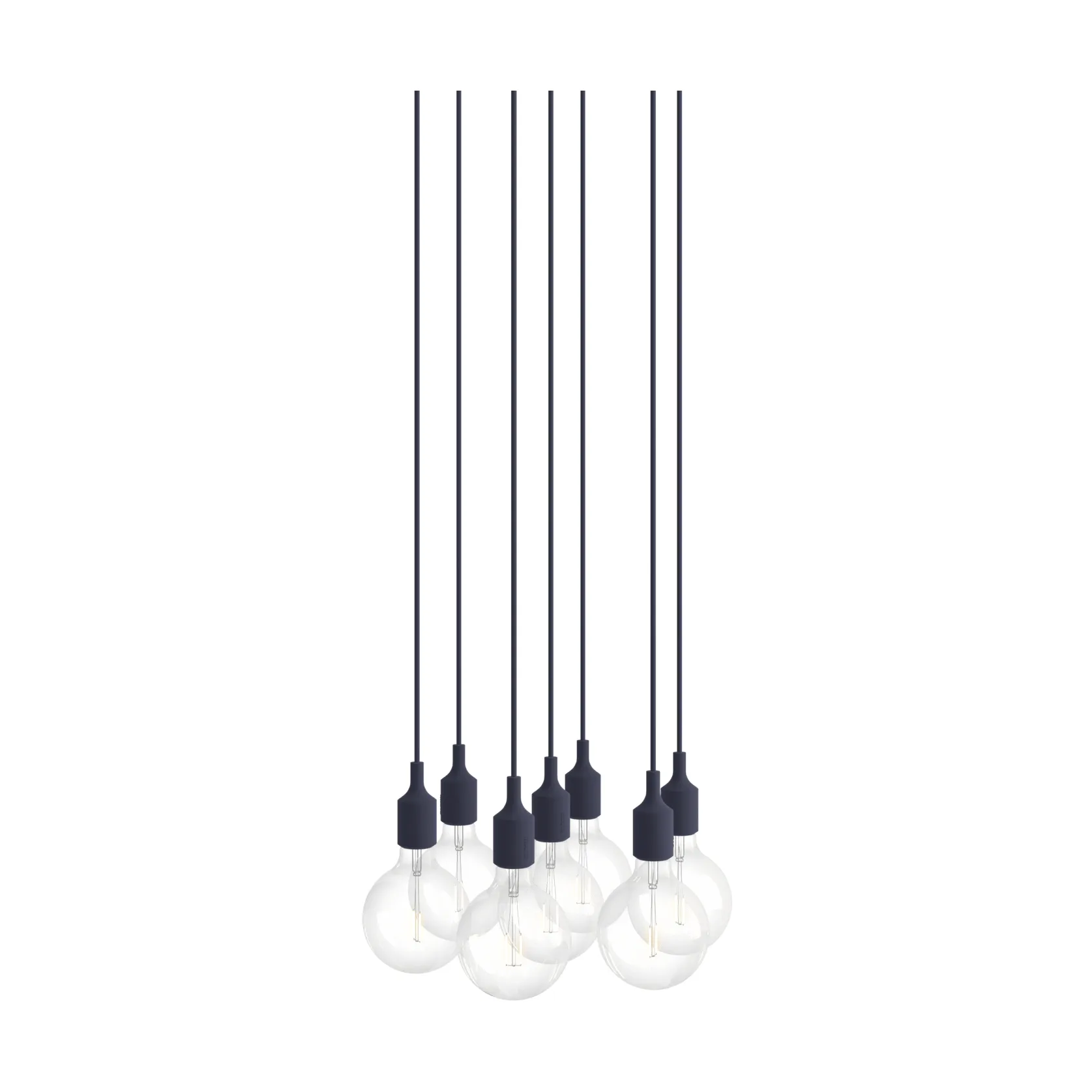 E27 Pendant Cluster 7 pendant, Midnight blue Muuto