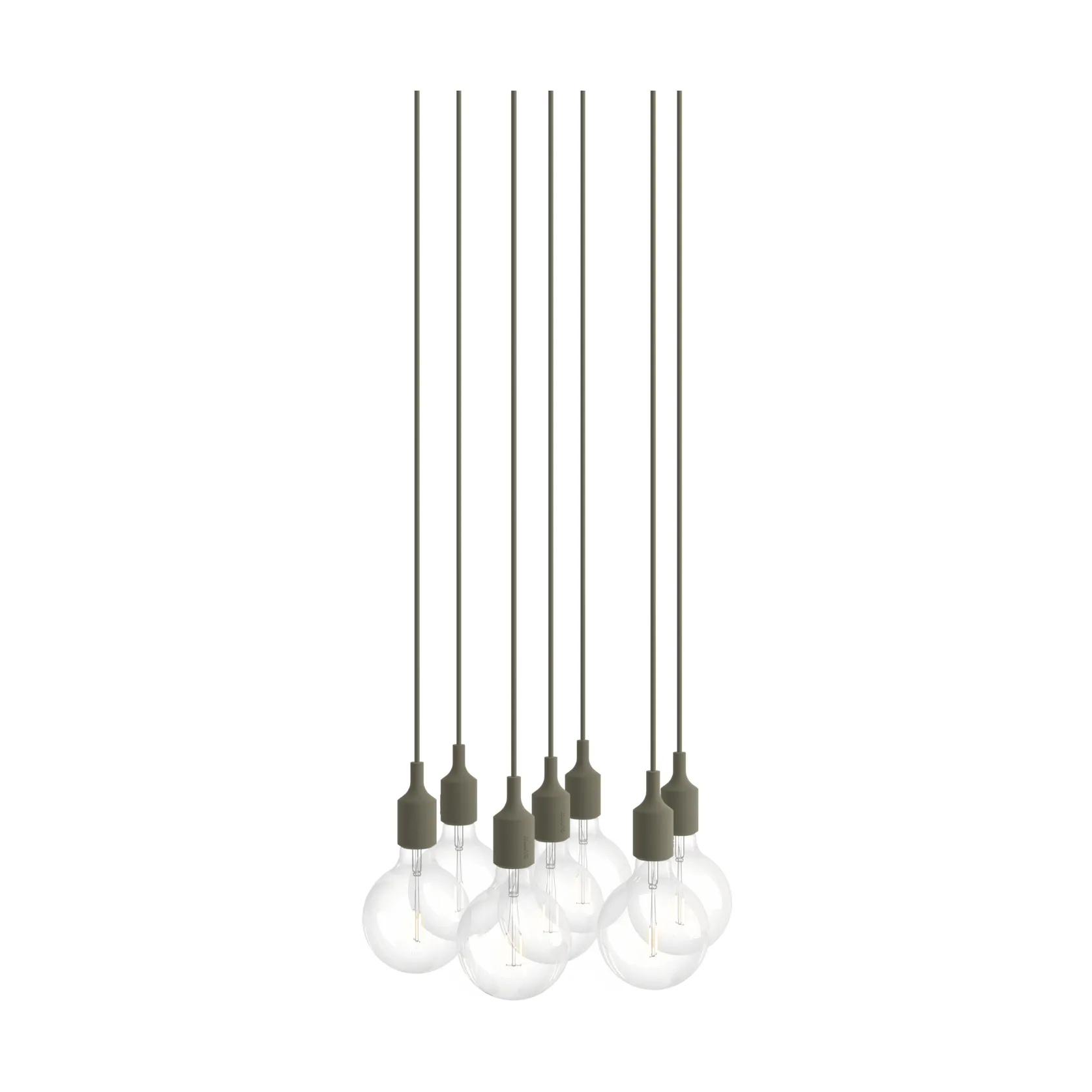 E27 Pendant Cluster 7 pendant, Olive Muuto