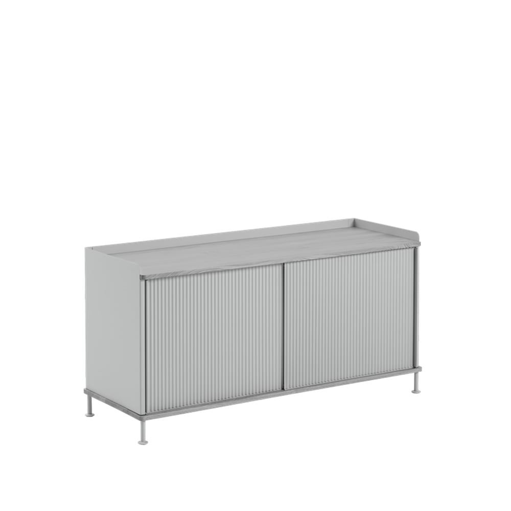Muuto Enfold Low Side table Grey-metal | Scandinavian Design | Dressers & sideboards | Grey