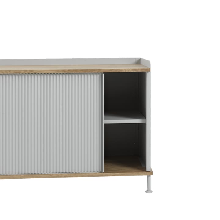 Enfold Low Side table, Yellow-oak-metal Muuto