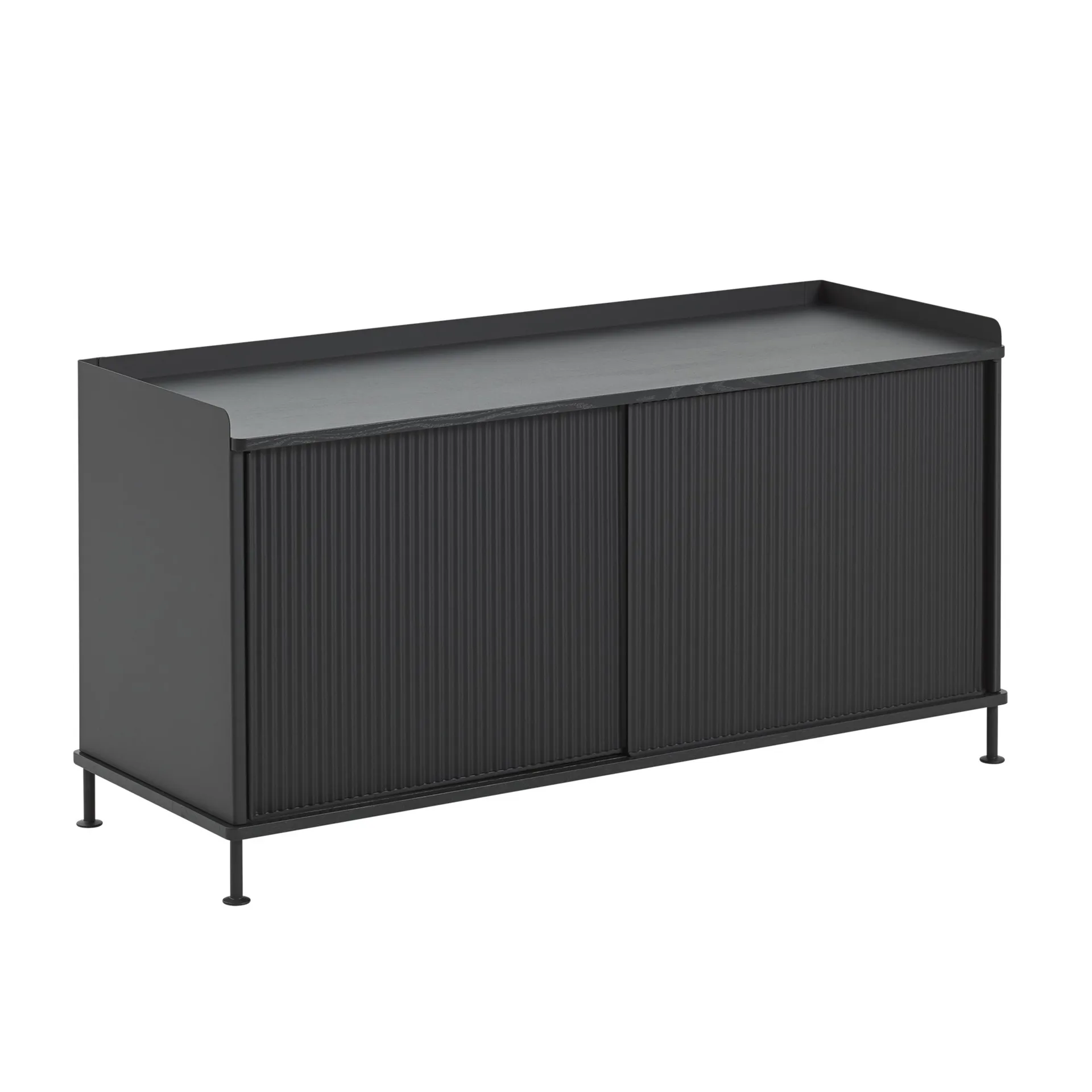 Enfold sideboard low 125x45x63 cm, Black-Black Muuto