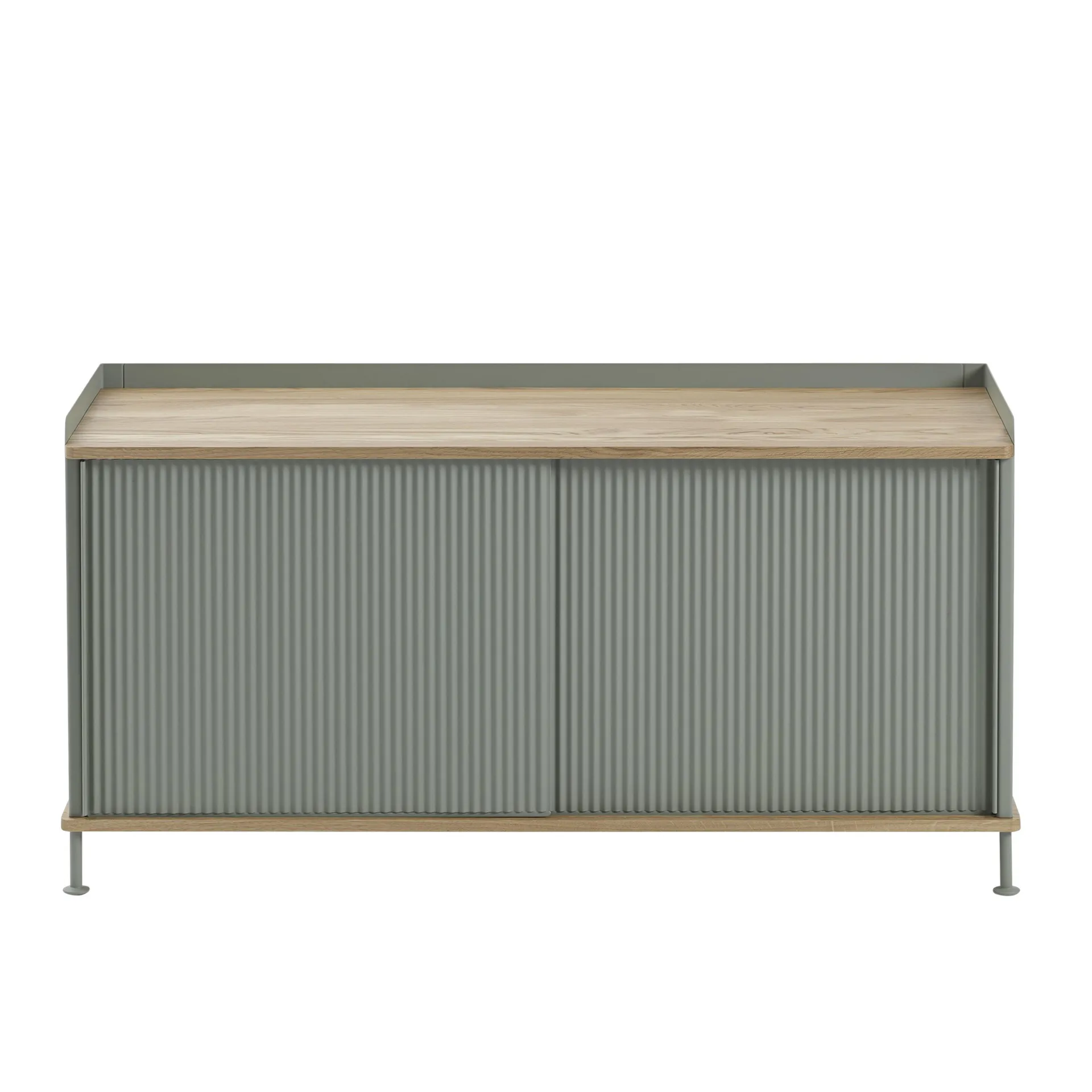 Enfold sideboard low 125x45x63 cm, Oak-Dusty green Muuto