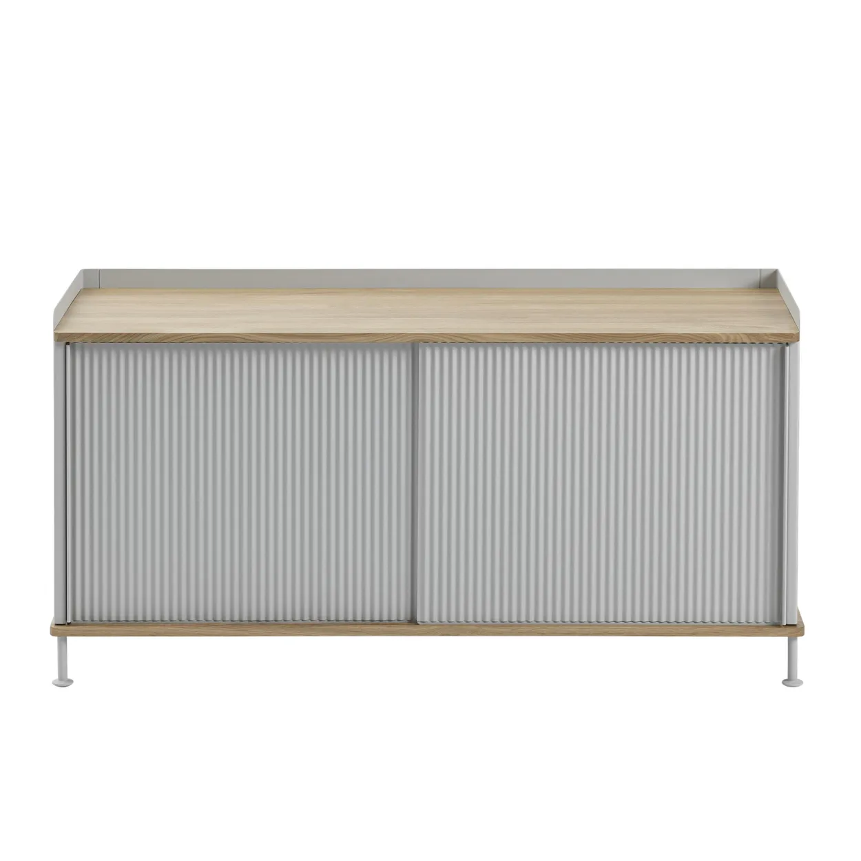 Muuto Enfold sideboard low 125x45x63 cm Oak-Grey | Scandinavian Design | Dressers & sideboards | Brown