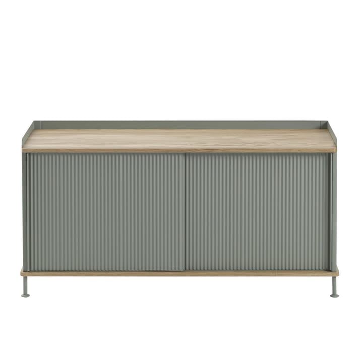 Enfold sideboard low - Oak-Dusty green - Muuto