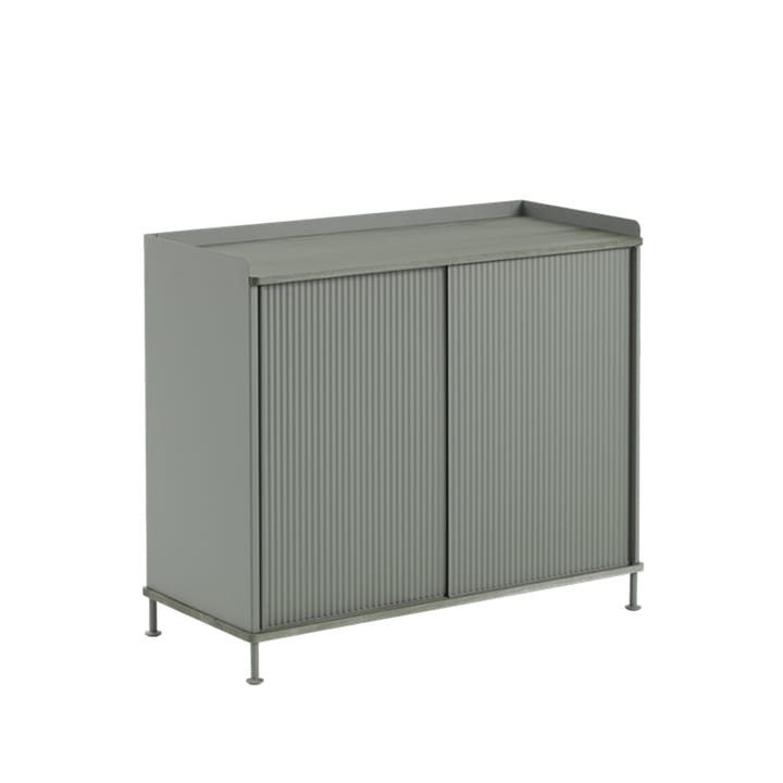 Enfold Tall Side table - Dusty green-metal - Muuto