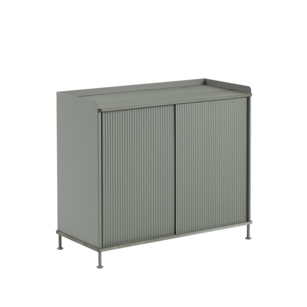 Muuto Enfold Tall Side table Dusty green-metal | Scandinavian Design | Dressers & sideboards | Green