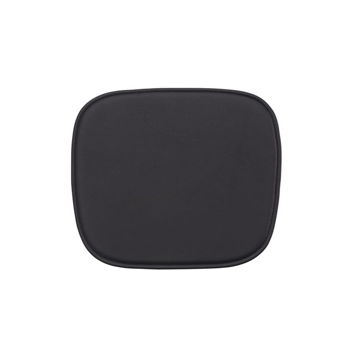 Fiber chair cushion - black leather - Muuto