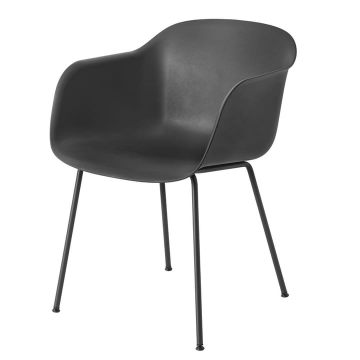 Fiber Chair with arm rest - Anthracite Black (plastic) - Muuto