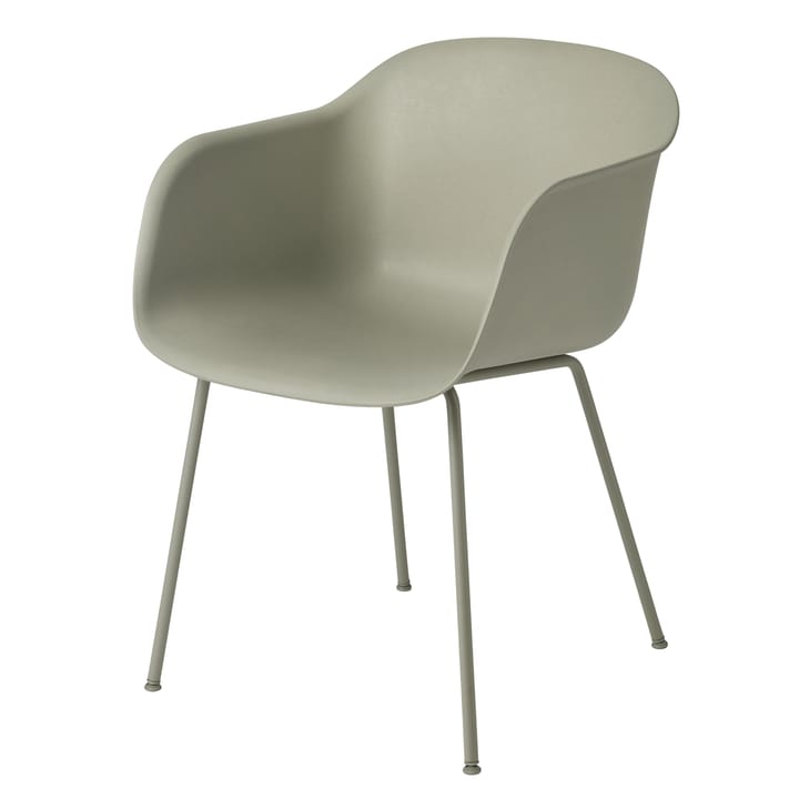 Fiber Chair with arm rest - Dusty green-Green (plastic) - Muuto
