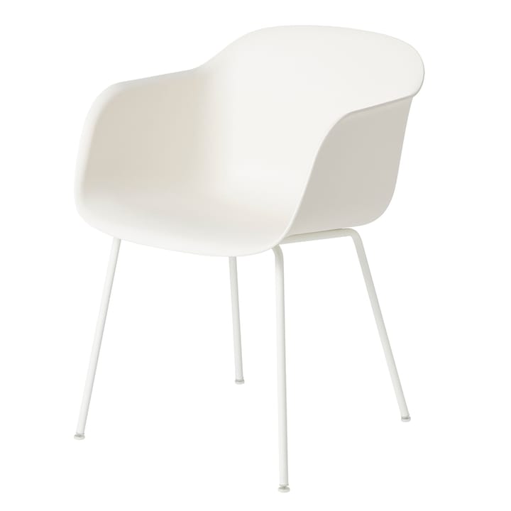Fiber Chair with arm rest - Natural white (plastic) - Muuto