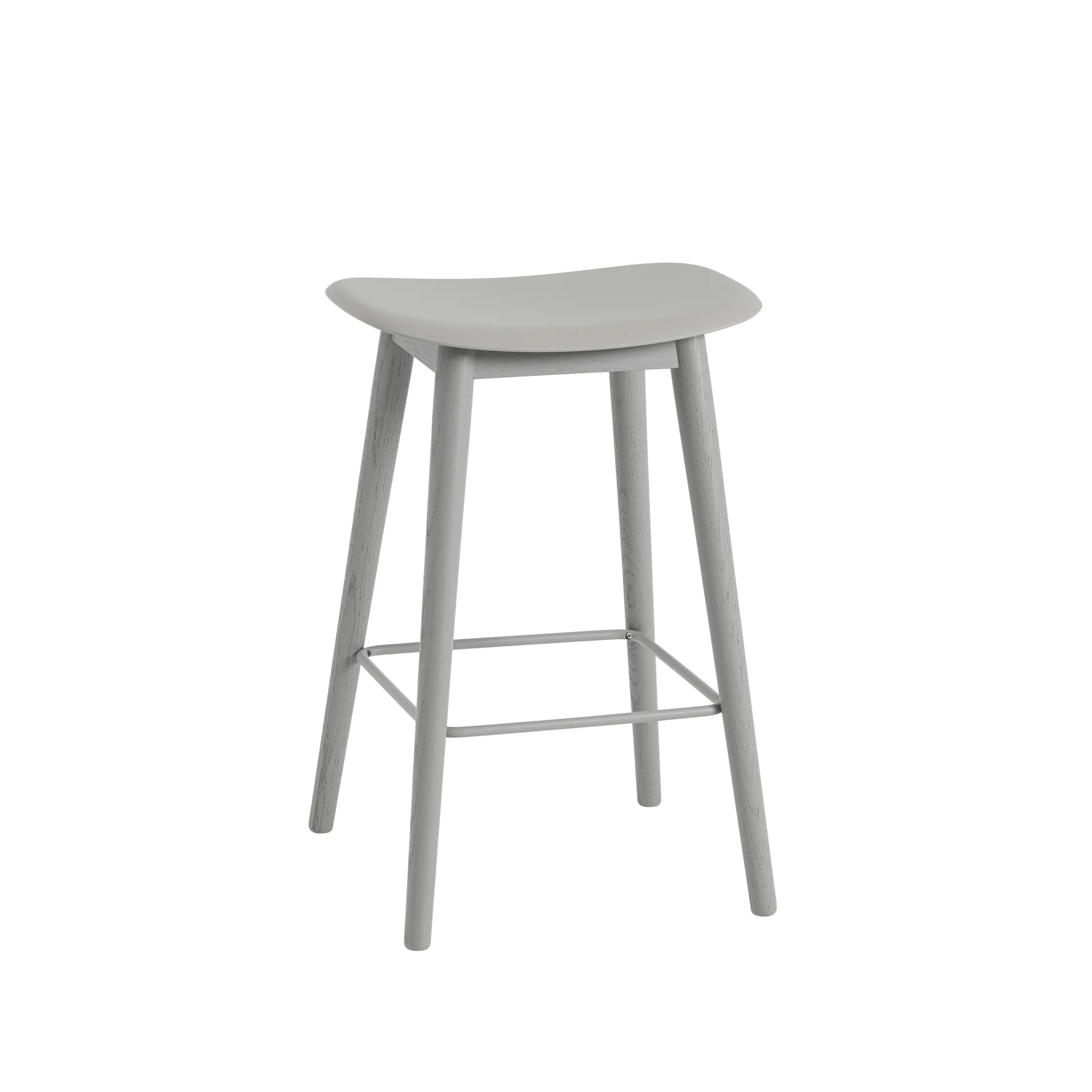 Fiber counter stool 65 cm, Grey, grey legs Muuto