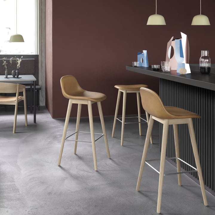 Fiber counter stool 65 cm, Grey, grey legs Muuto