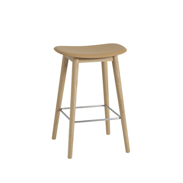 Fiber counter stool 65 cm - Ochre, oak legs - Muuto