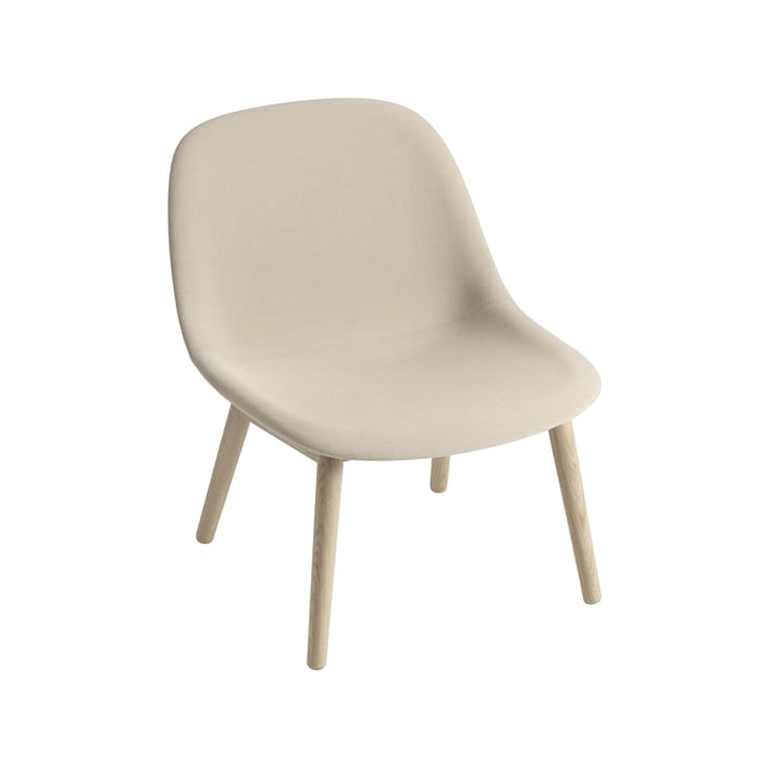 Fiber Lounge armchair with oak legs - Steel cut trio 236 - Muuto