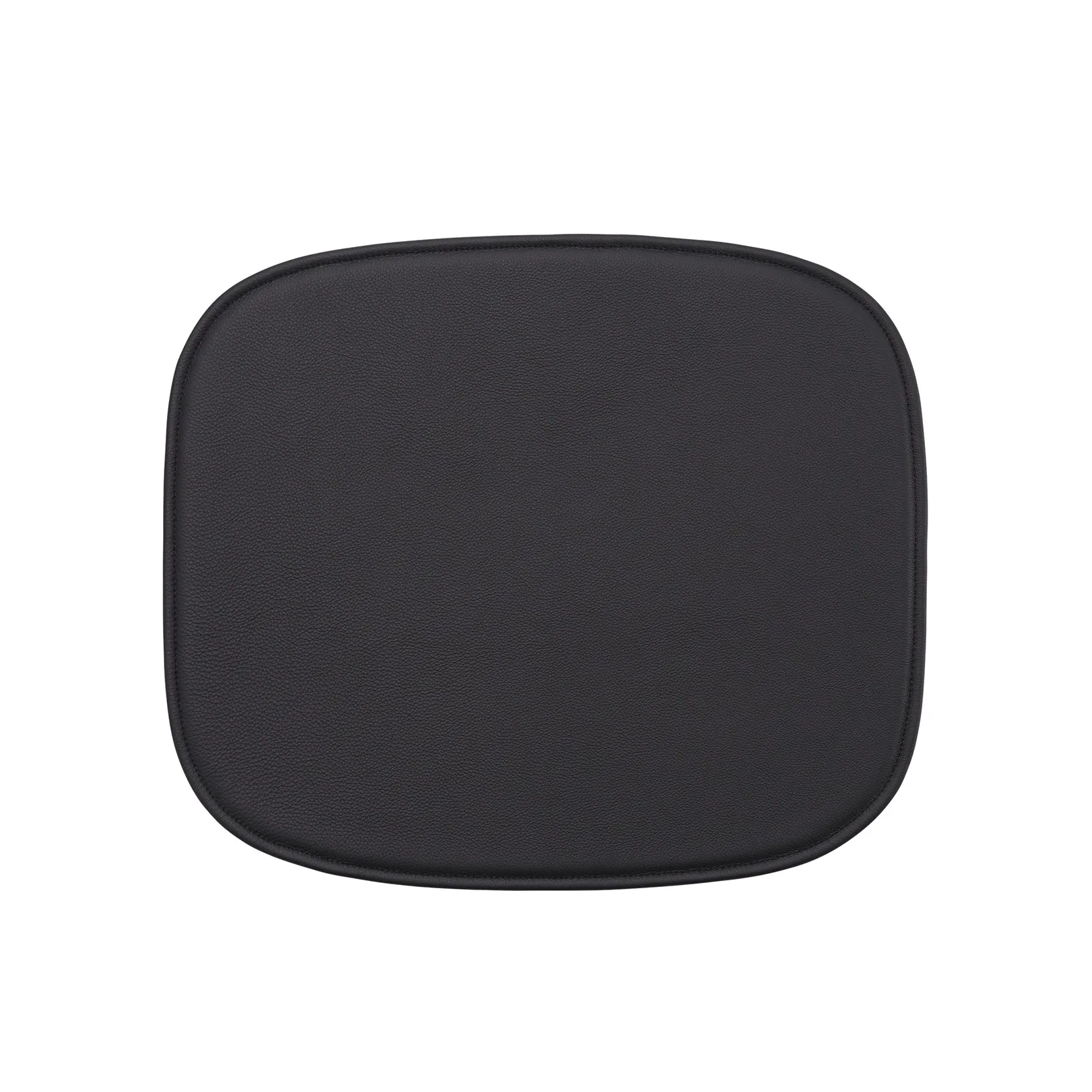 Fiber lounge chair cushion, black leather Muuto