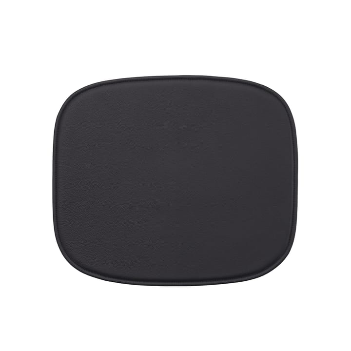 Fiber lounge chair cushion - black leather - Muuto